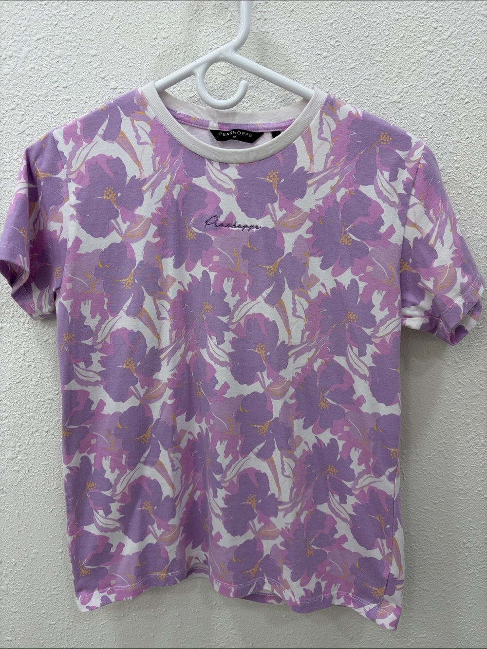 Lavender Floral Short Sleeve Tee